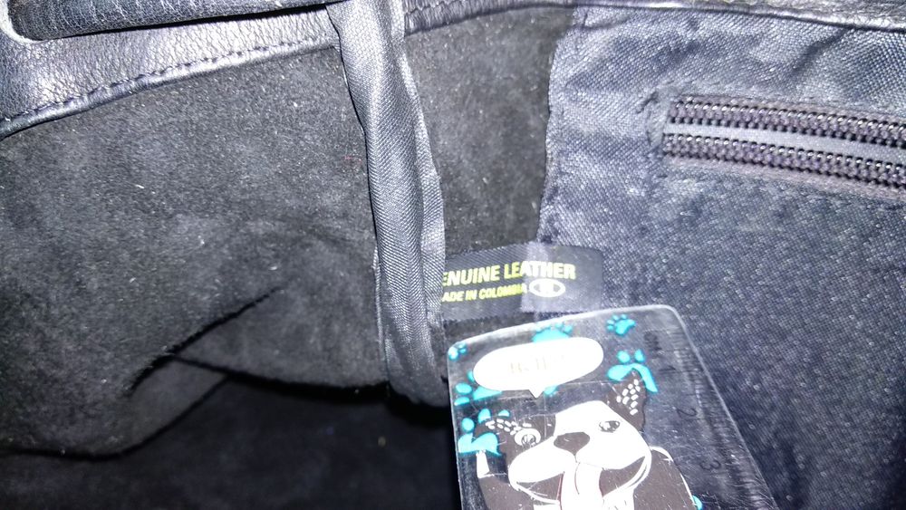 Рюкзак школа прогулка черный натур кожа