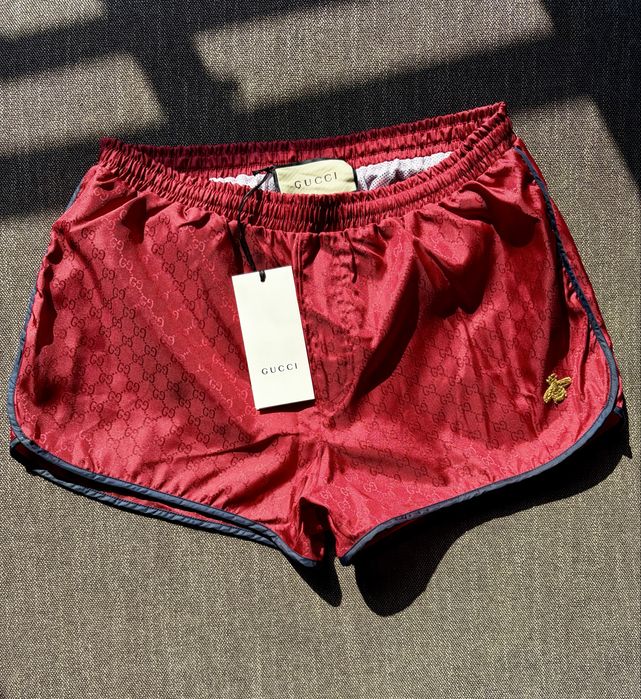 Szorty Gucci Boxer GG Monogram Nylon Bee Patch