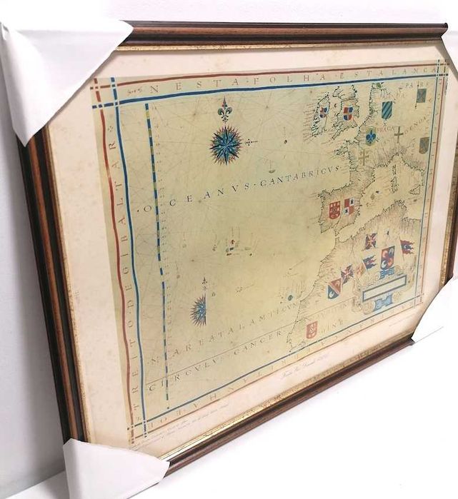 Reprodução Carta Náutica Fernão Vaz Dourado (1571)
