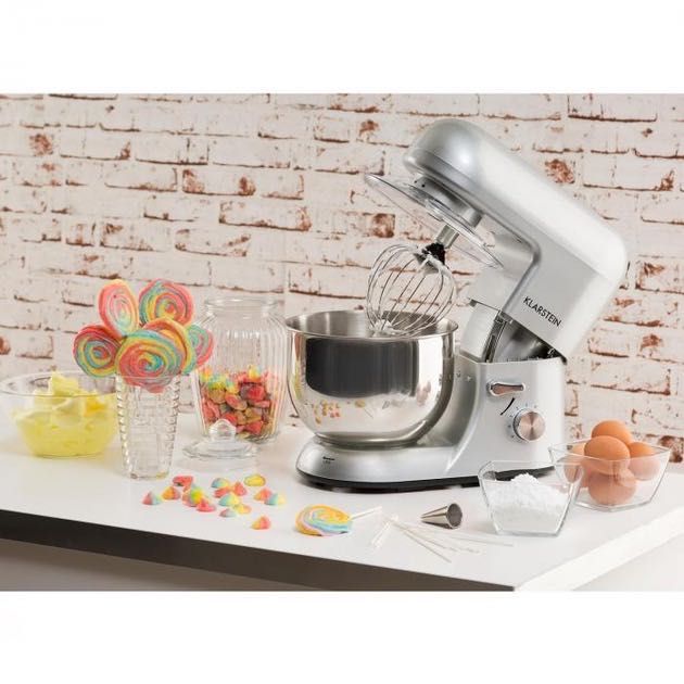 Тестомес миксер Bella Argentea 2000вт (серебристый) Германия