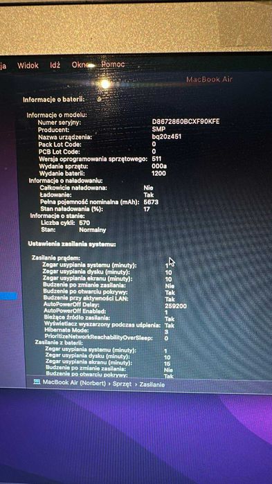 MacBook Air A1466 8/128GB