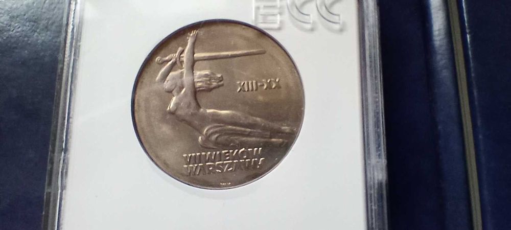 Stare monety 10 złotych 1965 Nike skrętka MS65 PRL