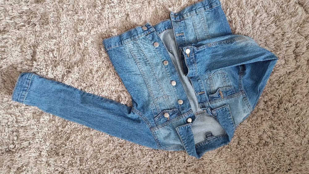 Kurtka dżinsowa ramoneska r. 134-140, 8-9 lat.jak NOWA