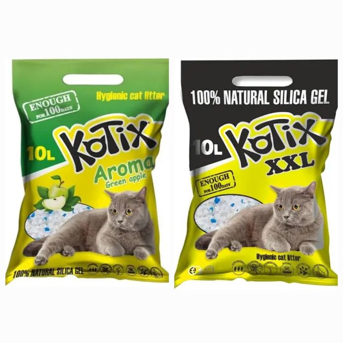 Силикагель Kotix 10  л наполнитель для котов