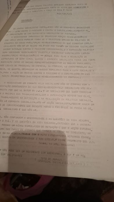 Lote papelada pre revolução 25 abril clandestino