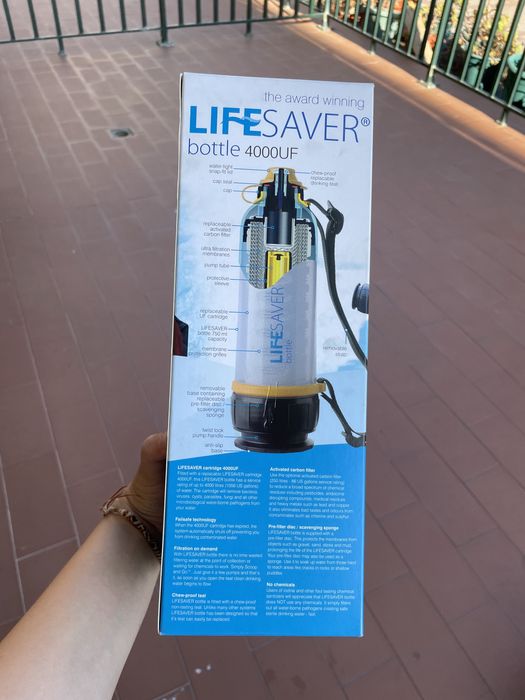 garrafa filtradora “Life saver” 4000Uf 750ml