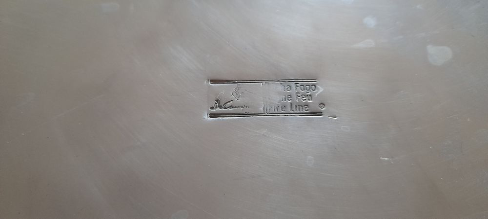 Prato estanho diametro 28 cm marca Decampos linha fogo