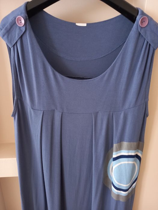 Sukienka  niebieska bez rękawków letnia 40-42