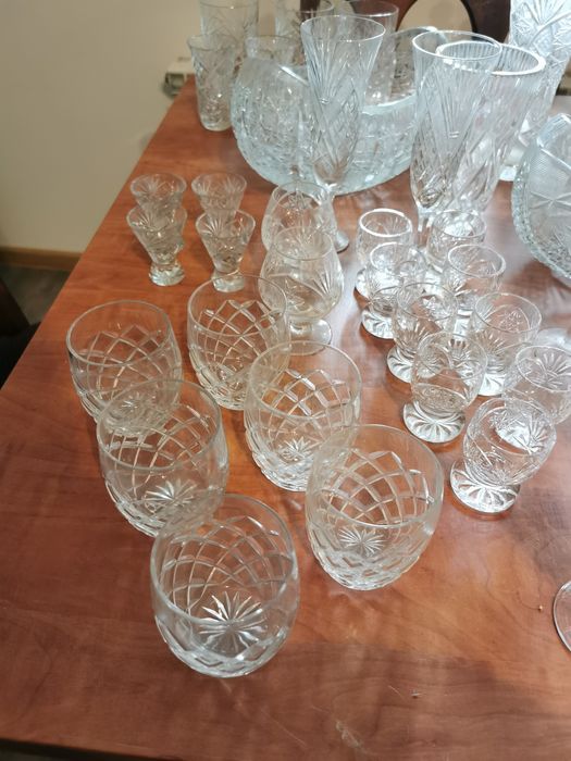 Kryształ PRL duży komplet