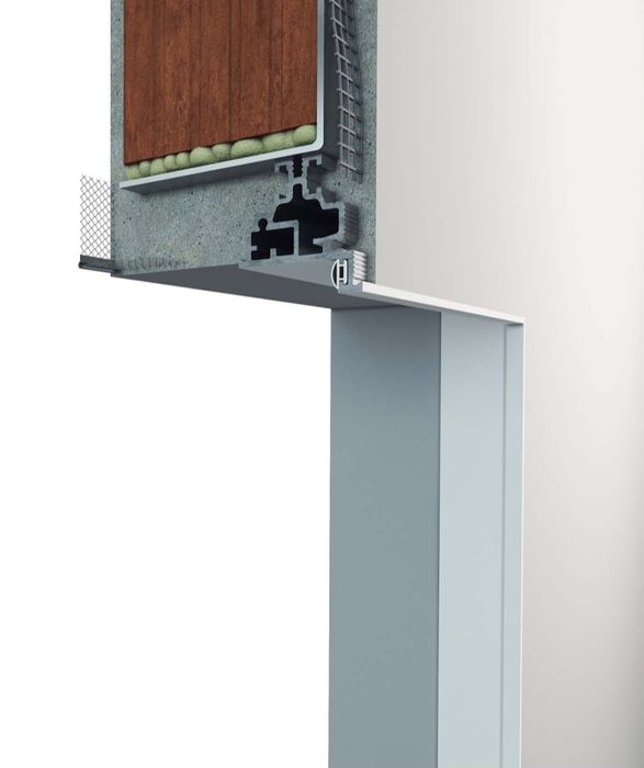 Drzwi Ukryte UNI ościeżnica aluminiowa 90 LEWE do malowania