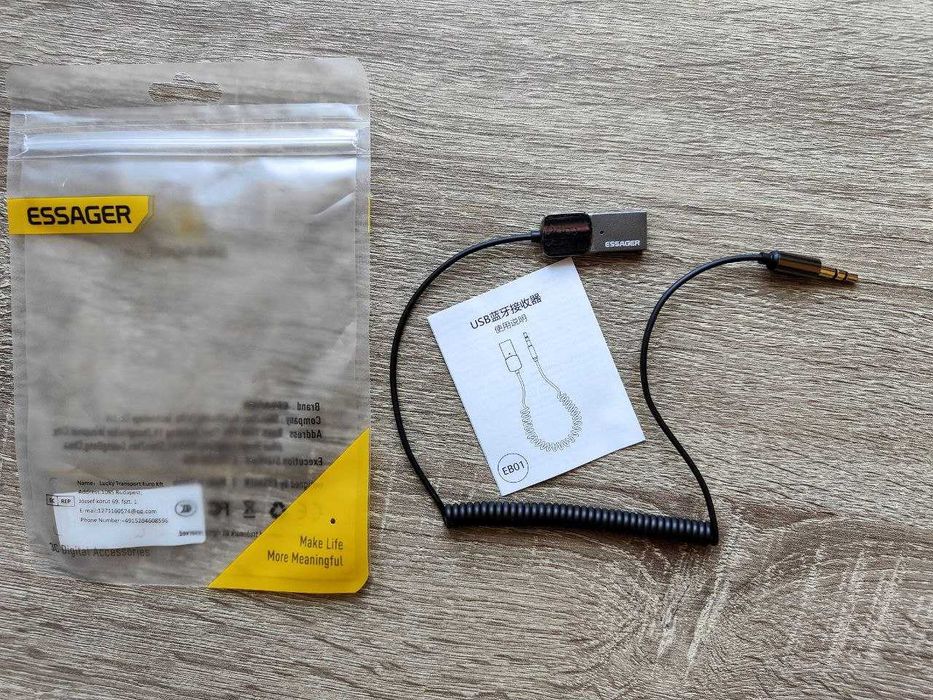 Музыка в машину. Блютуз AUX Essager Стерео Чистый звук! для машины.