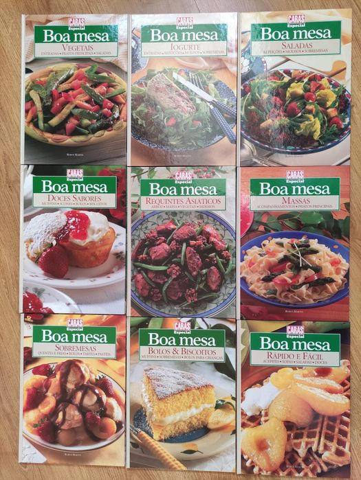 Conjunto de 9 Livros de receitas Boa Mesa