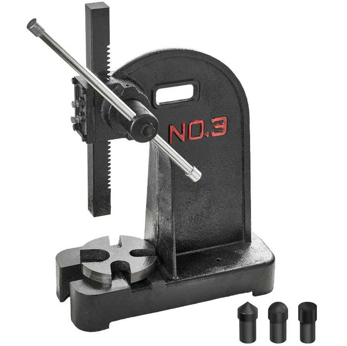 Prasa trzpieniowa VEVOR, ręczna prasa dźwigniowa 3t, precyzyjna prasa