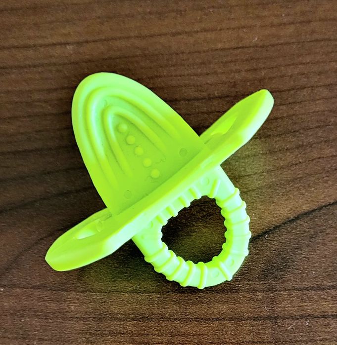 Gryzaki dla niemowlęcia i grzechoczące żaby do wózka komplet