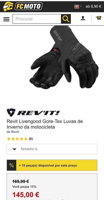 REV'IT Livengood GORE-TEX tamanho S/M