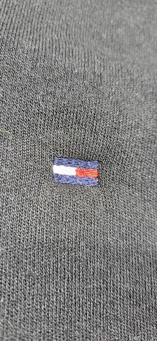 Czarny sweter męski bawełna premium logo th L