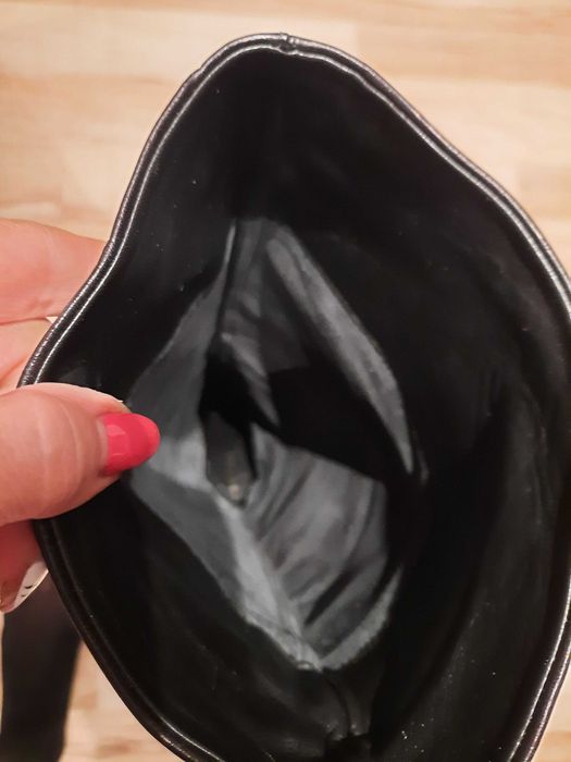 Kozaki  muszkieterki  Twinset  skóra  naturalna  czarne 38