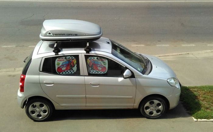 Автобокс на крышу дах Terra Drive 320 літрів сірий чорний матові 134х80х36 см нові уцінка пластик правосторонні Терра Драйв внутр 127x80x36 гарантія