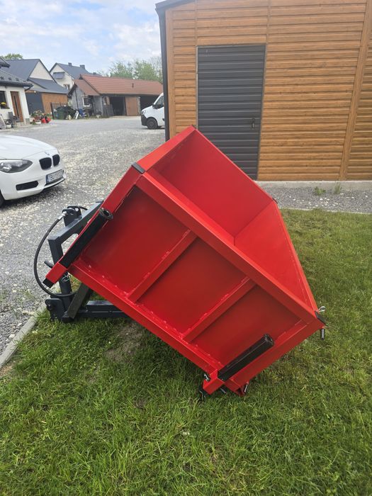 Solidna skrzynia transportowa do ciągnika z kiprem hydraulicznym 1.5 m