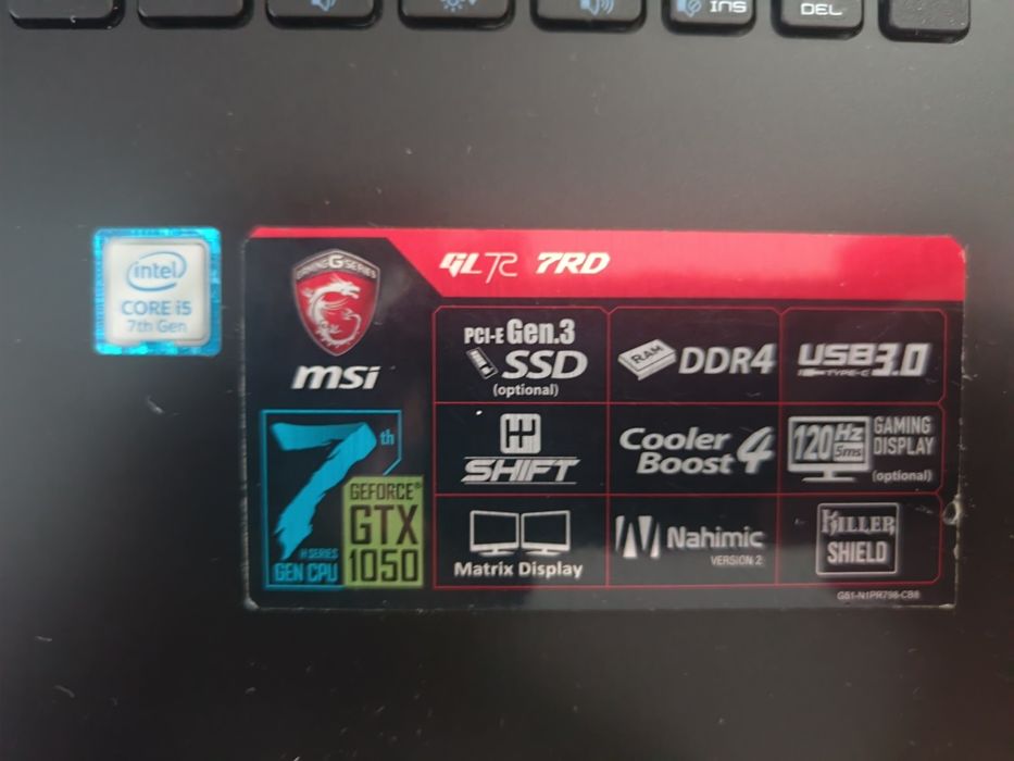 Laptop Gamingowy MSI GL72 1TB