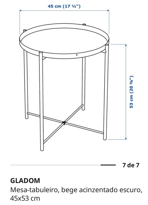 2 mesas Gladom Ikea