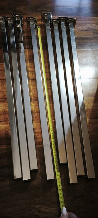 8 pernas de mesa cromadas de 80cm