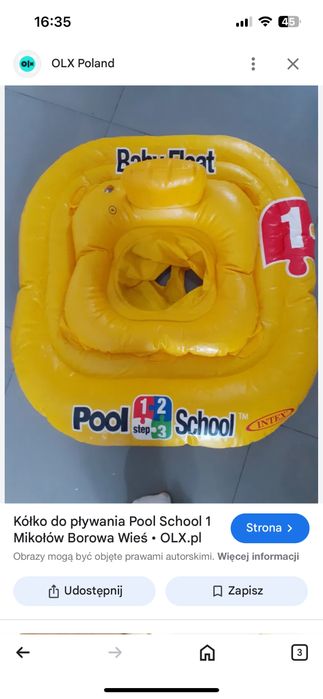 Kolo ponton dla dziecka Intex Baby Float do 11 kg