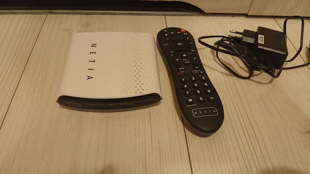 Dekoder Netia Evobox IP pilot zasilacz