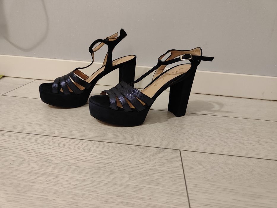 Босоніжки сині,натуральна замша