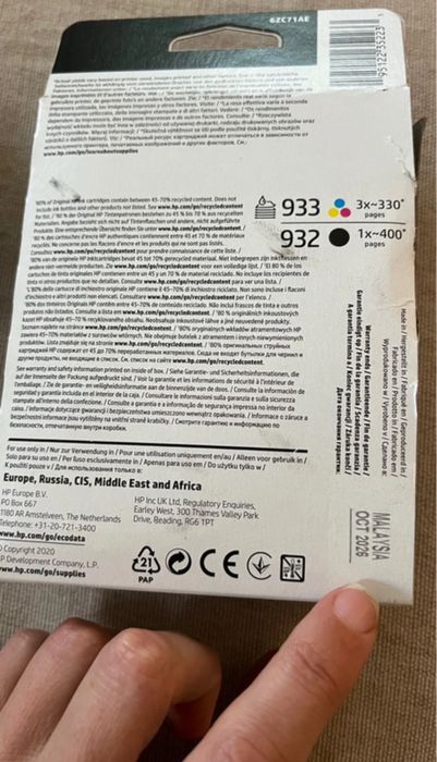 PACK Tinteiros HP 933 932 Originais