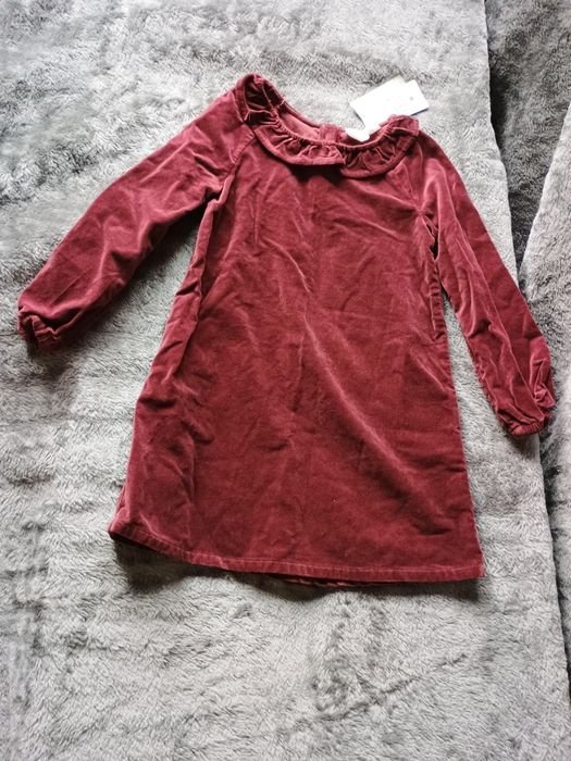 Sukienka welurowa świąteczna H&M