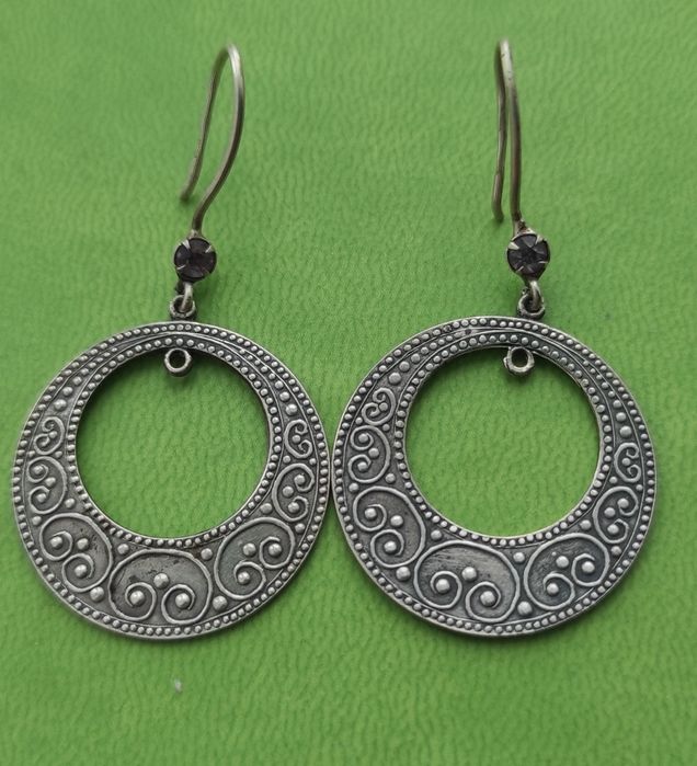 Серьги серебро 875