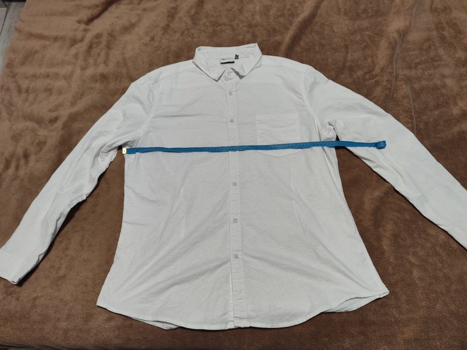 ASOS DESIGN biała koszula męska 3XL Plus, długi rękaw