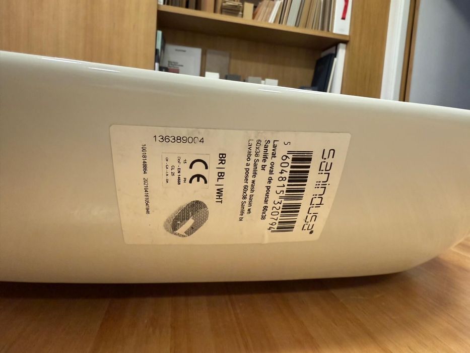 Lavatório SANINDUSA - Sanlife 60x38 | NOVO NA CAIXA