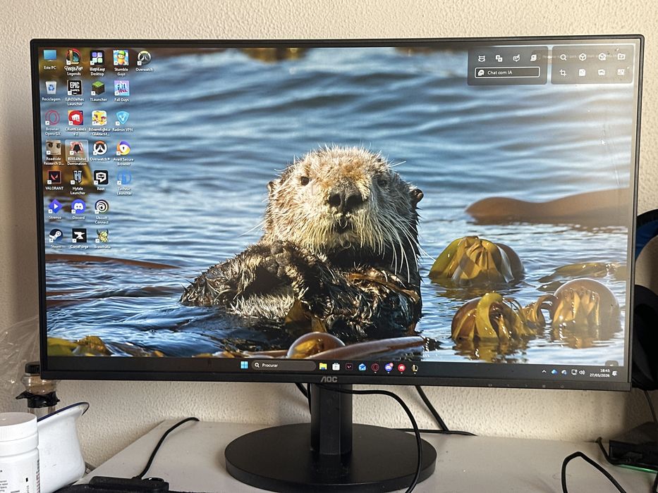 Monitor AOC 27”100hz ips 1ms Full HD- como novo