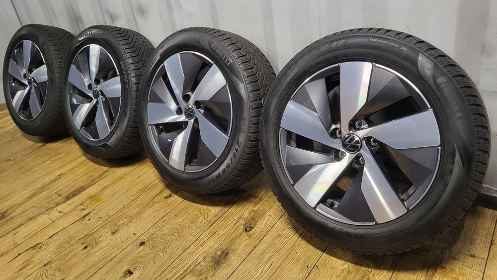 Felgi Koła VW 17" 5x112 Nowy Model z oponami 215/55 R17 Passat B9 Elegance B8 Stan idealny