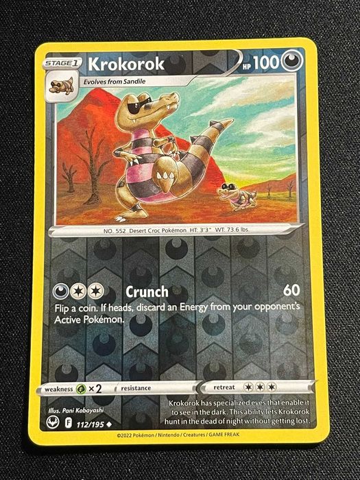 Carta Pokémon Krokorok 112/195 Silver Tempest