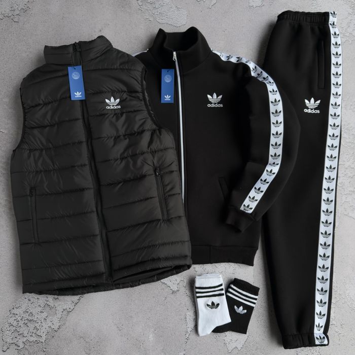 Чоловічий спортивний костюм адідас набір Adidas [3в1] [S,M,L,XL,XXL]