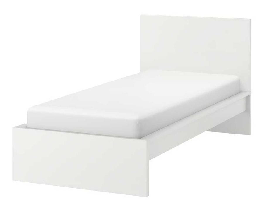 Cama de solteiro MALM IKEA com colchão