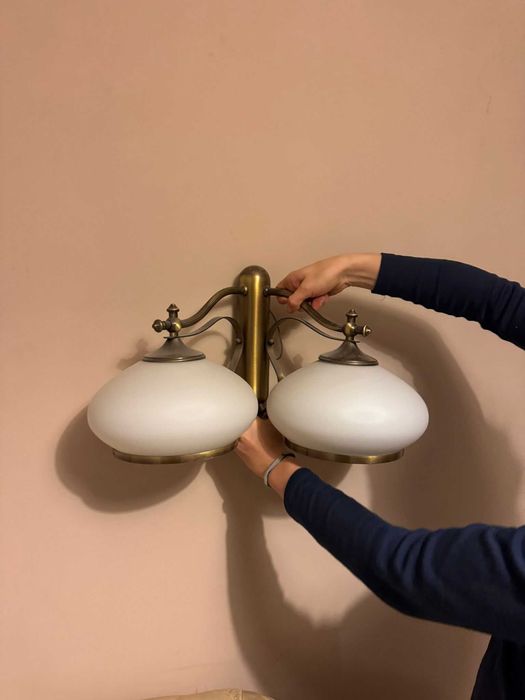 Kinkiet, lampa ścienna, sypialnia, salon klasyczna