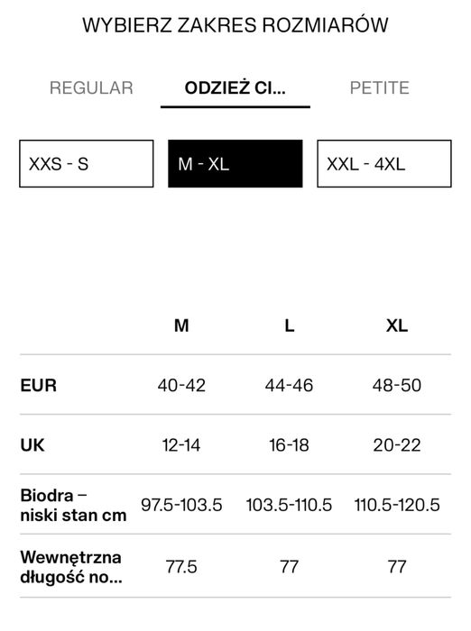 Jeansowe szorty ciazowe H&M, rozmiar XL