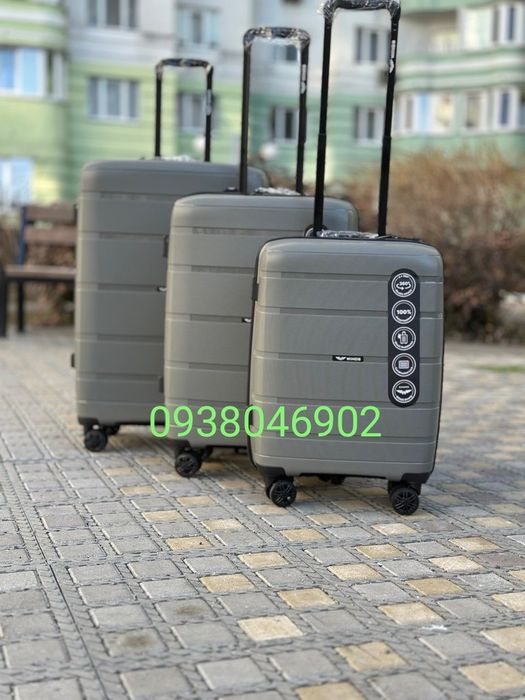 S,M,L Валіза 4 колеса HWF01 WINGS (Польща) 100% поліпропілен