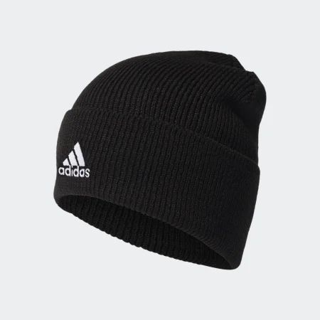 Adidas оригінальна ребриста шапка із акрилу чорного кольору