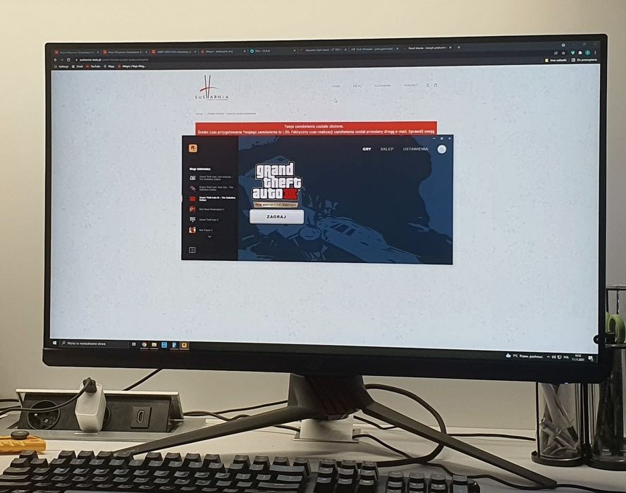 Monitor Gamingowy LED Asus ROG  XG279Q 27 " Cali 2560 x 1440 px IPS 170Hz