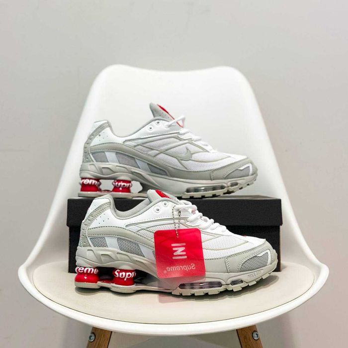 БЕЗ ПЕПЕДПЛАТ  Supreme x Nike Shox Ride 2 SP White Grey
