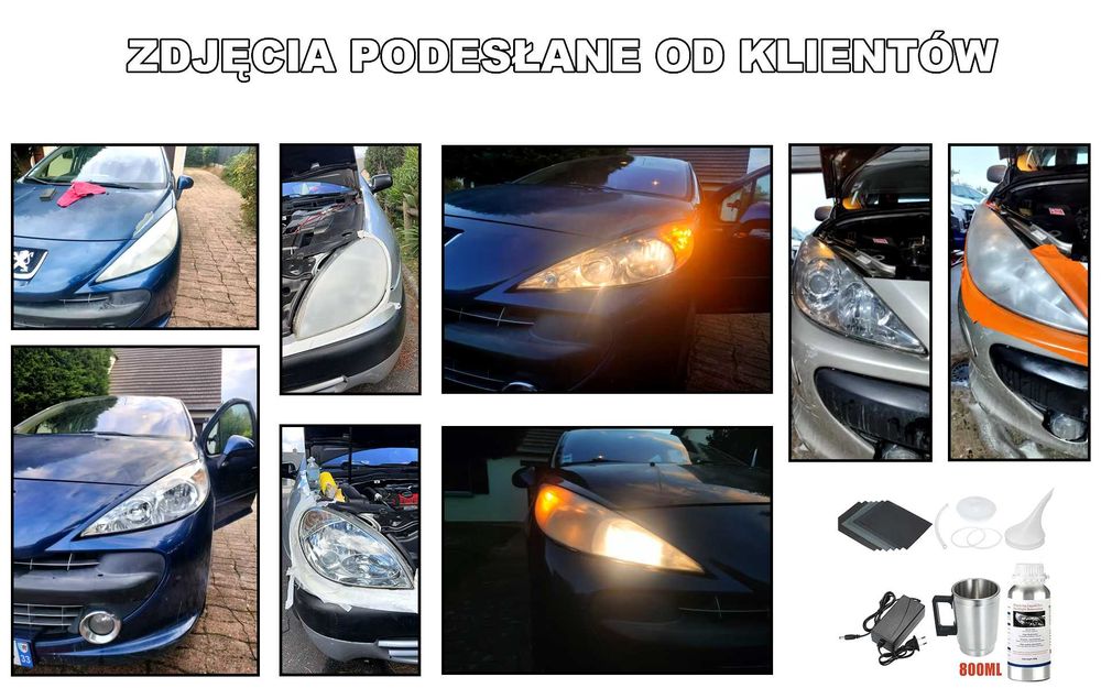 NOWY ! Zestaw do Renowacji Polerowania Reflektorów SZYBKO I SPRAWNIE