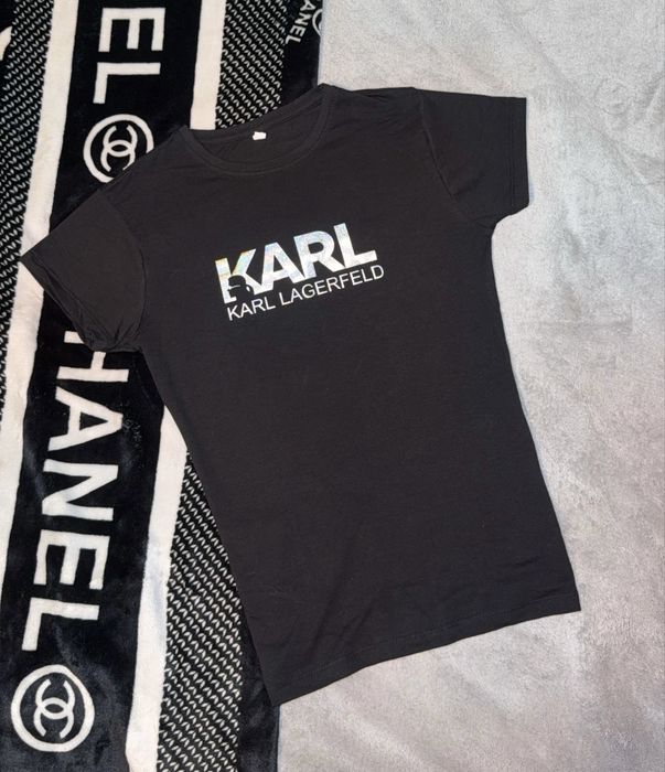 czarny tshirt logowany koszulka NOWA