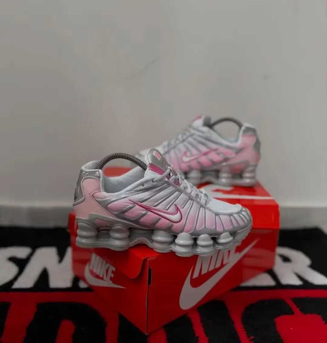 Shox TL Srebrny-różowy 40