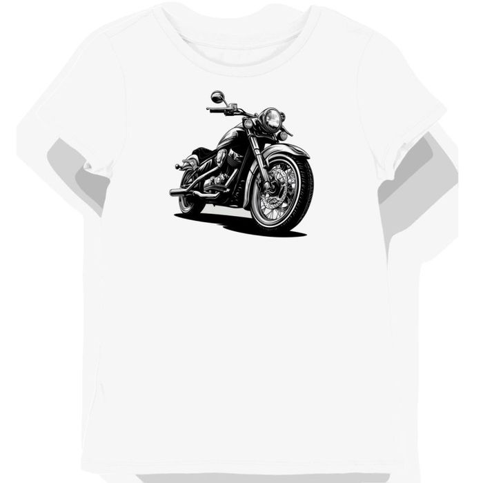 Koszulka damska biała z Motocyklowym Motywem Yamaha V Star S