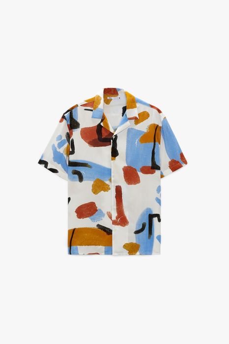 Сорочка Zara з абстрактним принтом